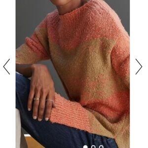 Anthropologie Peach and Tan Pilcroe  Sweater - new with tags!